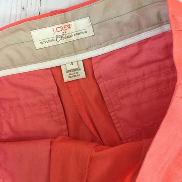 J.CREW Chino Broken-In Shorts  SZ 4 - Picture 3 of 7